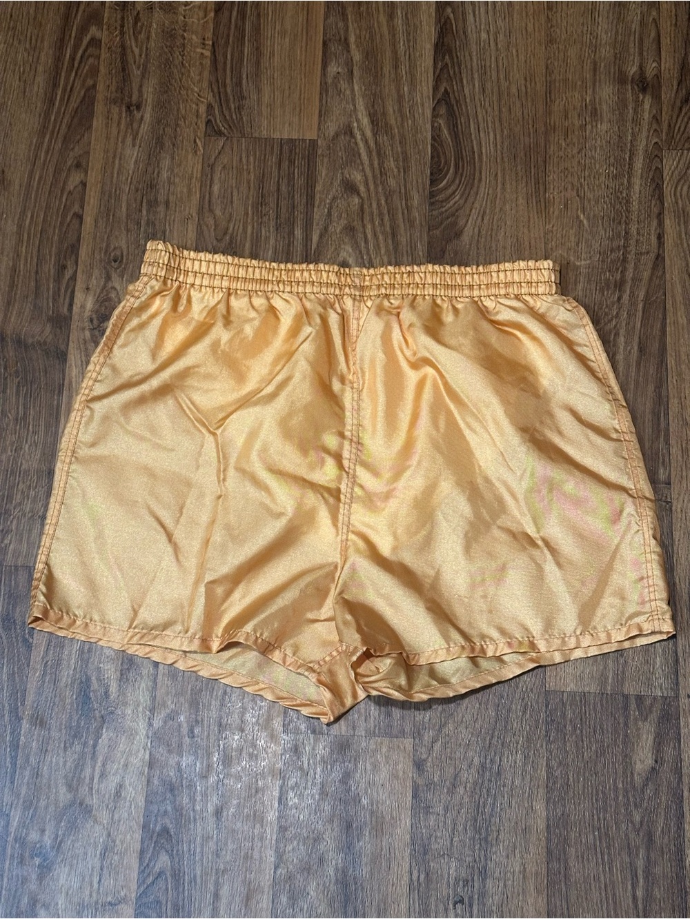 Vintage metallic gold short swim trunks size XL